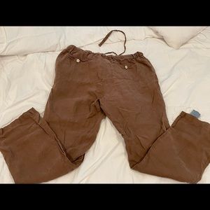 Mens Large tan linen pants